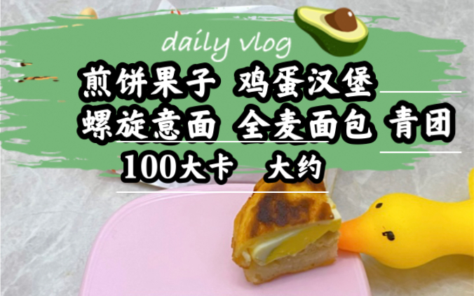 1000个食物热量大合集:是煎饼果子!鸡蛋汉堡!螺旋意面!某可顿全麦面包!青团呀!哔哩哔哩bilibili