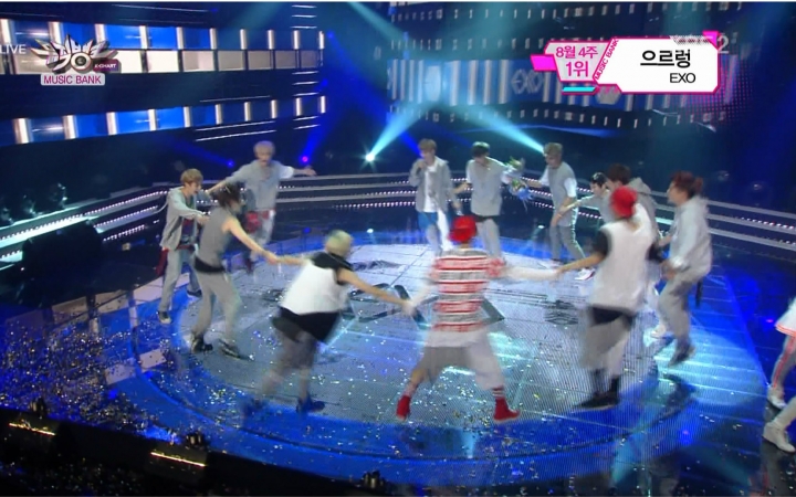 【EXO】20130823 Music Bank 一位安可舞台 全员拖手转圈圈哔哩哔哩bilibili