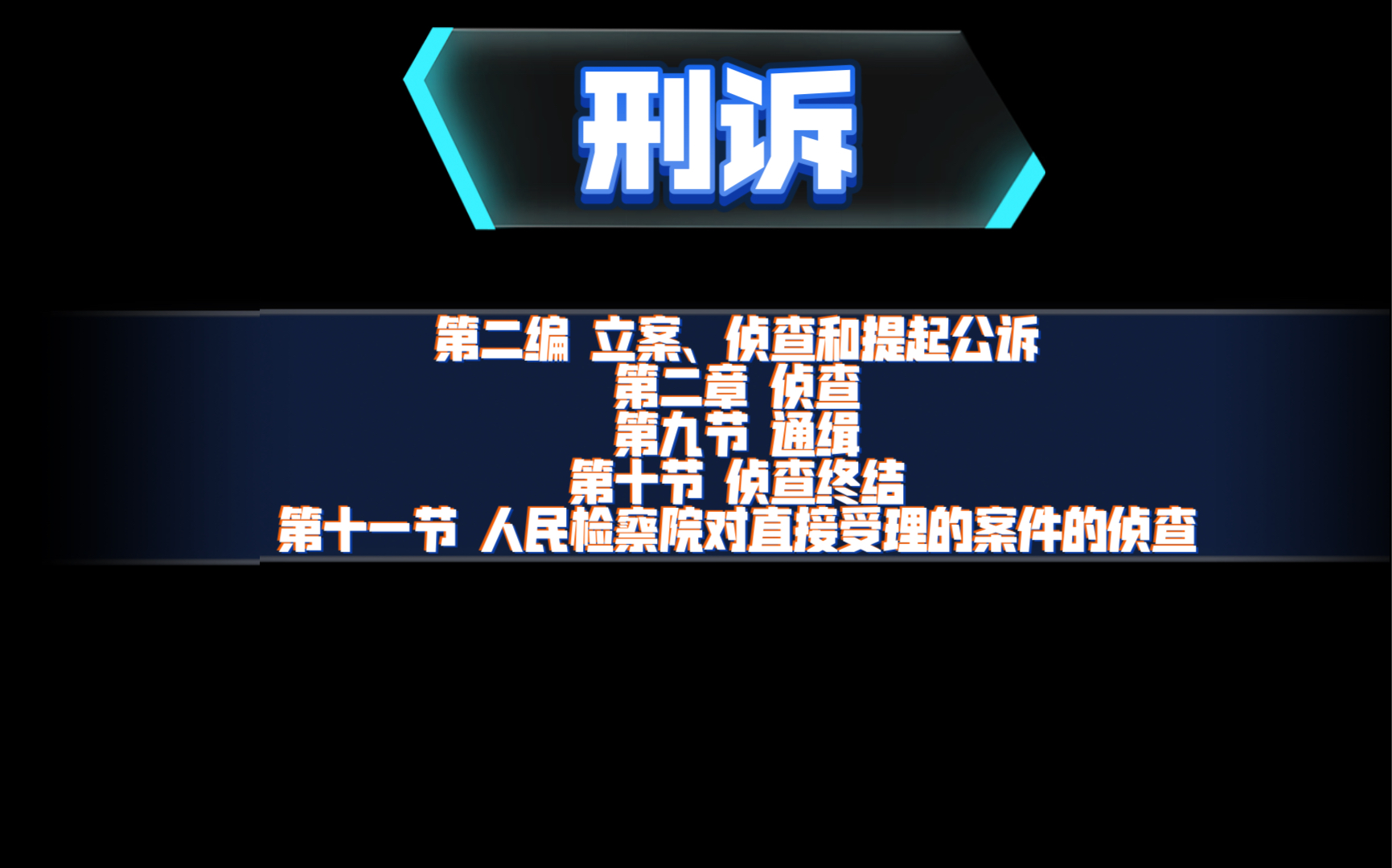 刑诉 第二编 立案、侦查和提起公诉 第二章 侦查 第九节 通缉 第十节 侦查终结 第十一节 人民检察院对直接受理的案件的侦查哔哩哔哩bilibili