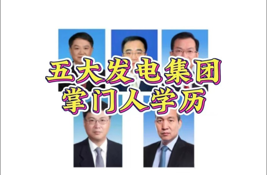 五大发电集团掌门人学历哔哩哔哩bilibili