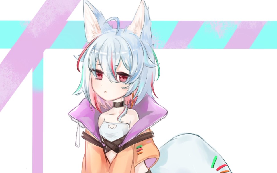 【同人绘】怠惰酱白毛红瞳兽耳好耶!