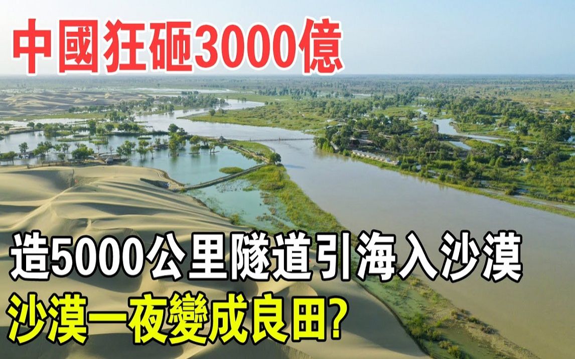 引海水入沙漠,沙漠一夜变良田?中国狂砸3000亿“引渤入疆”,最后结果令人大跌眼镜?哔哩哔哩bilibili