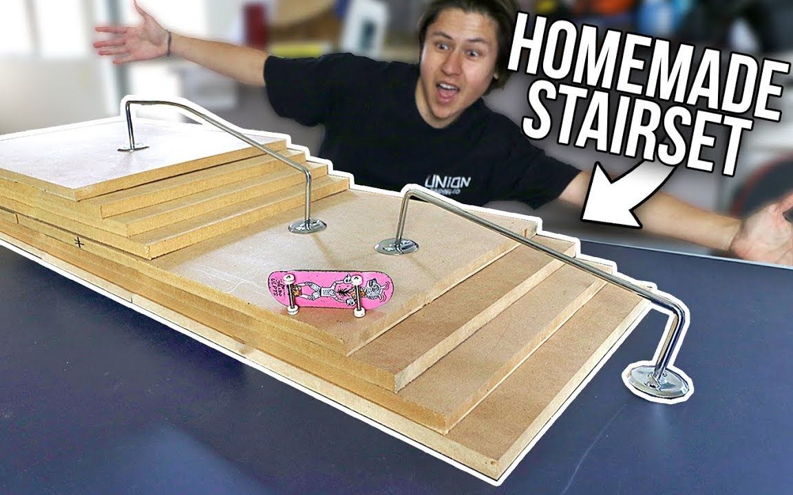 【手指滑板】自己在家制作一个double set!