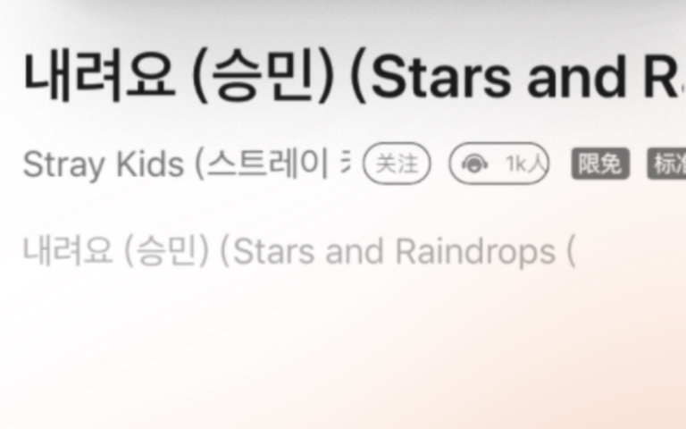 [图]【SKZ-昇玟】Stars and Raindrops 中文歌词ver.