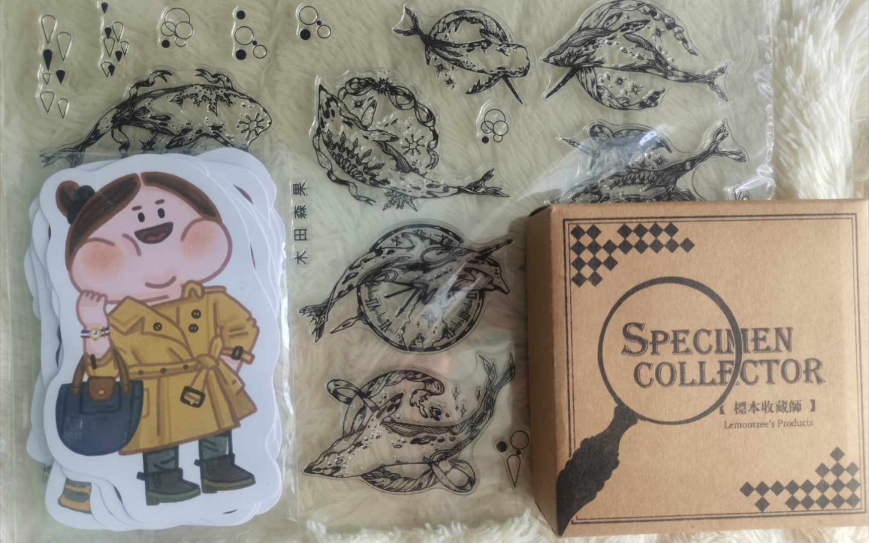 木田森果印章,肉球绝版明信片,绝版标本收藏师