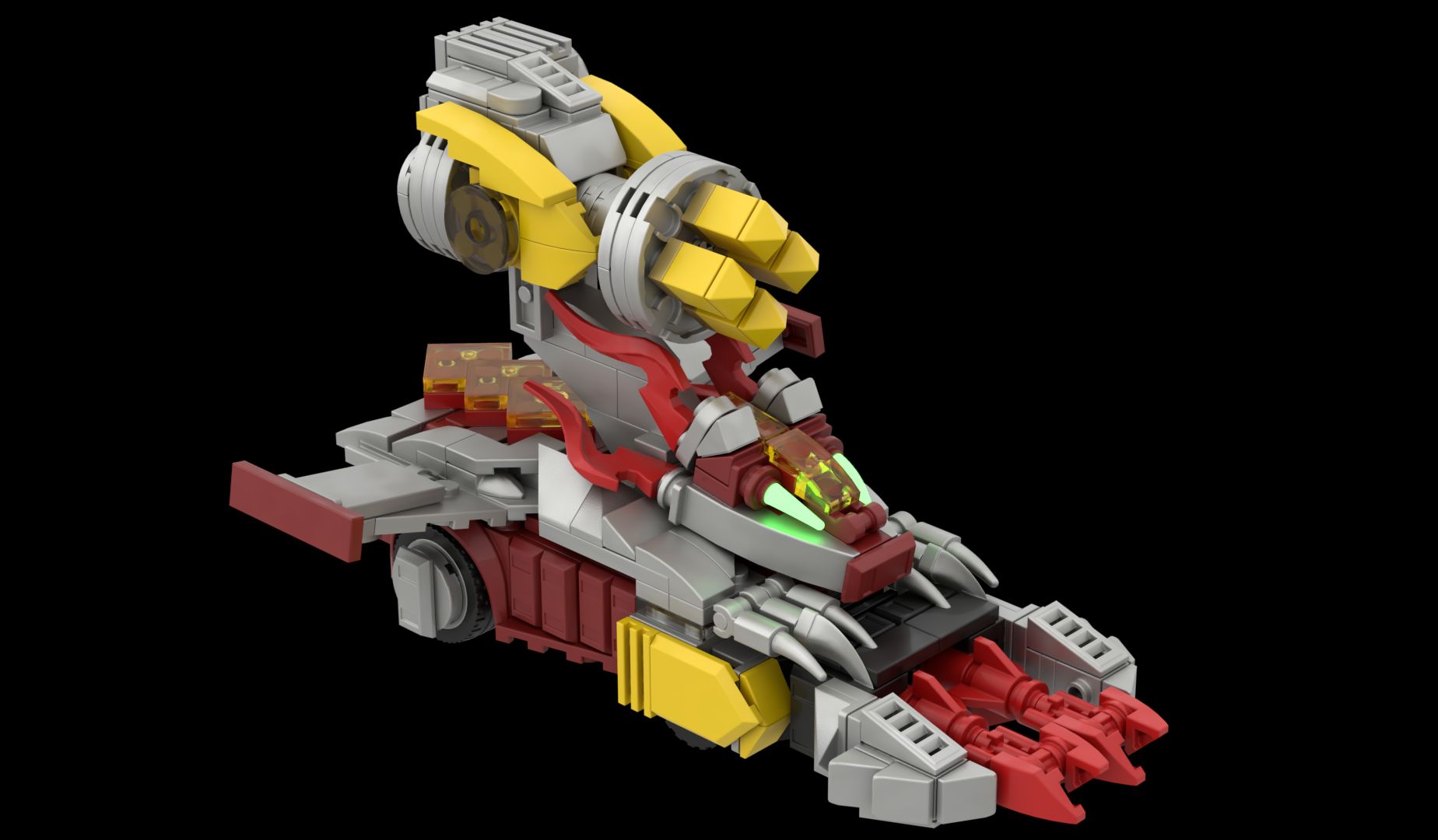 定制作品 东方少年之击斗战车 爆裂战龙 乐高式积木moc