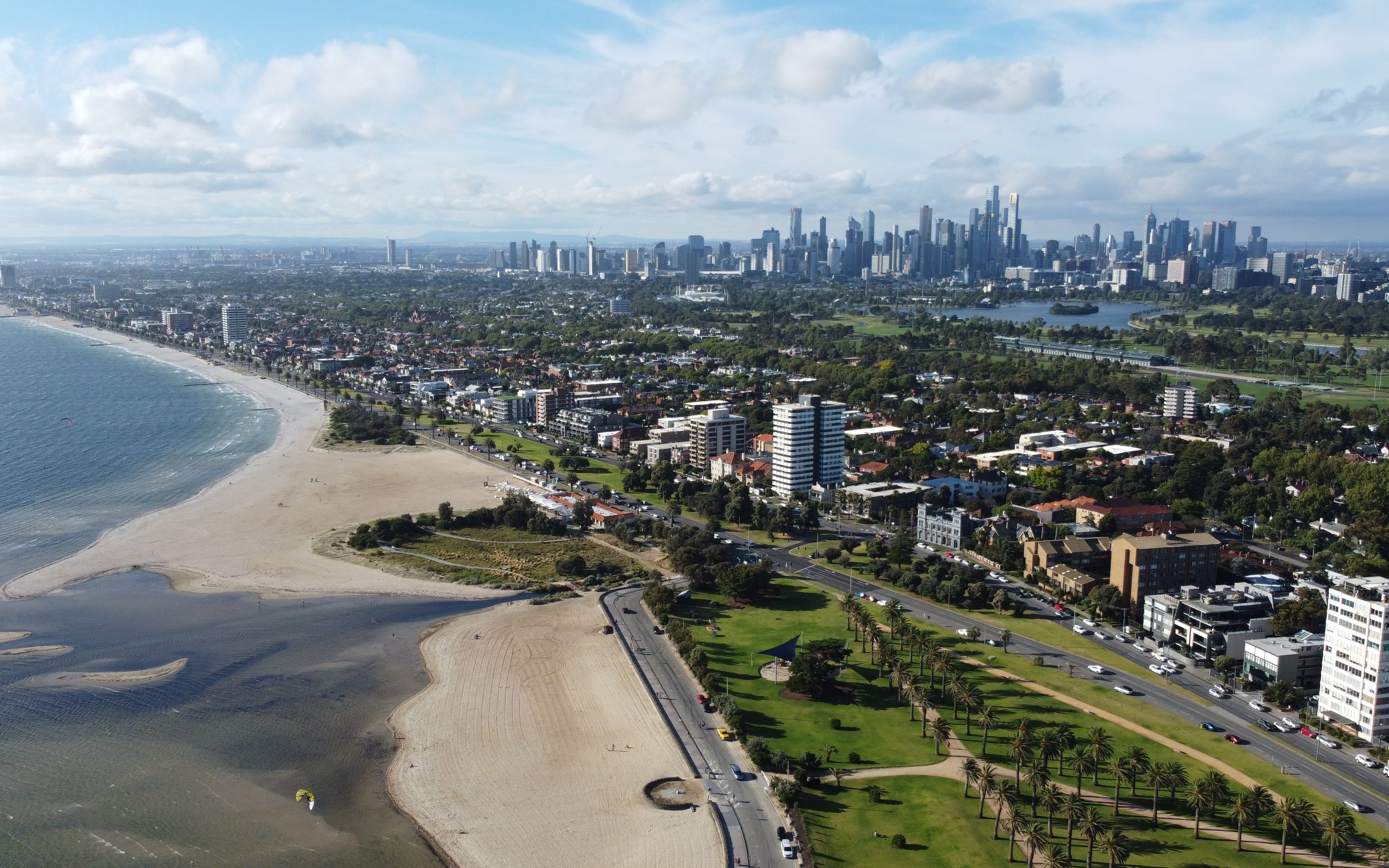 [合集] 航拍墨尔本 - st kilda海滩