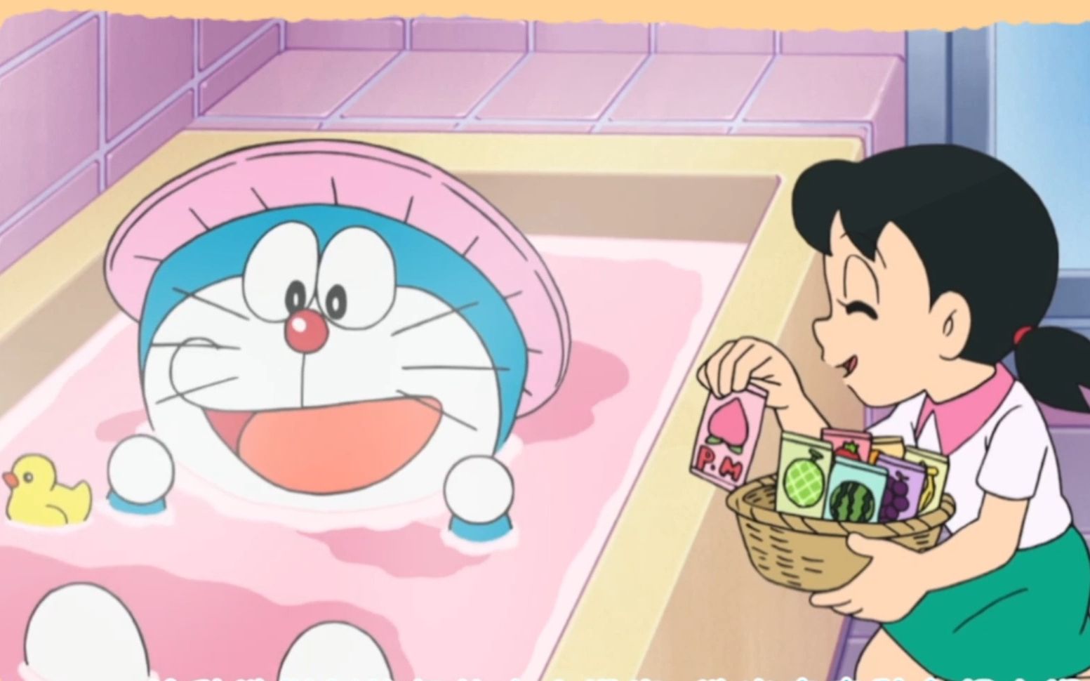 哆啦a梦洗澡澡 洗白白 洗香香