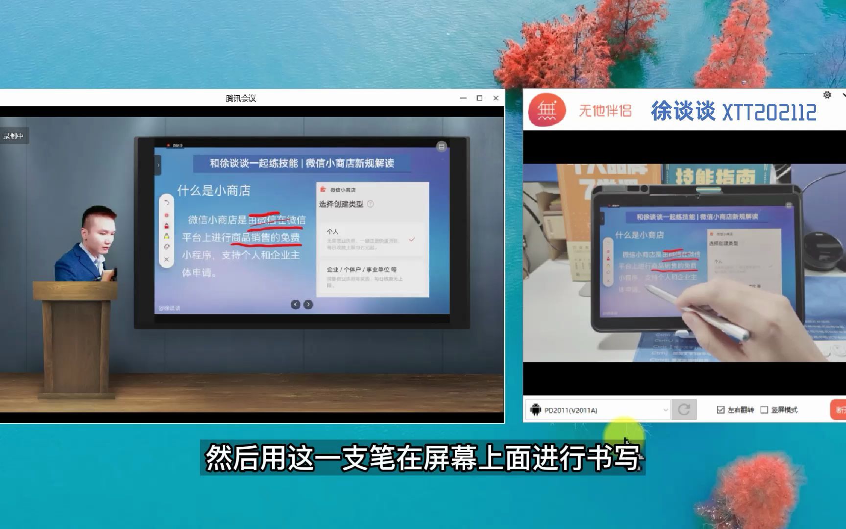 第二十二章 使用腾讯会议搭配平板共享实现更好手写效果【徐谈谈无绿幕直播抠图技能指南】| 徐谈谈系列教程哔哩哔哩bilibili