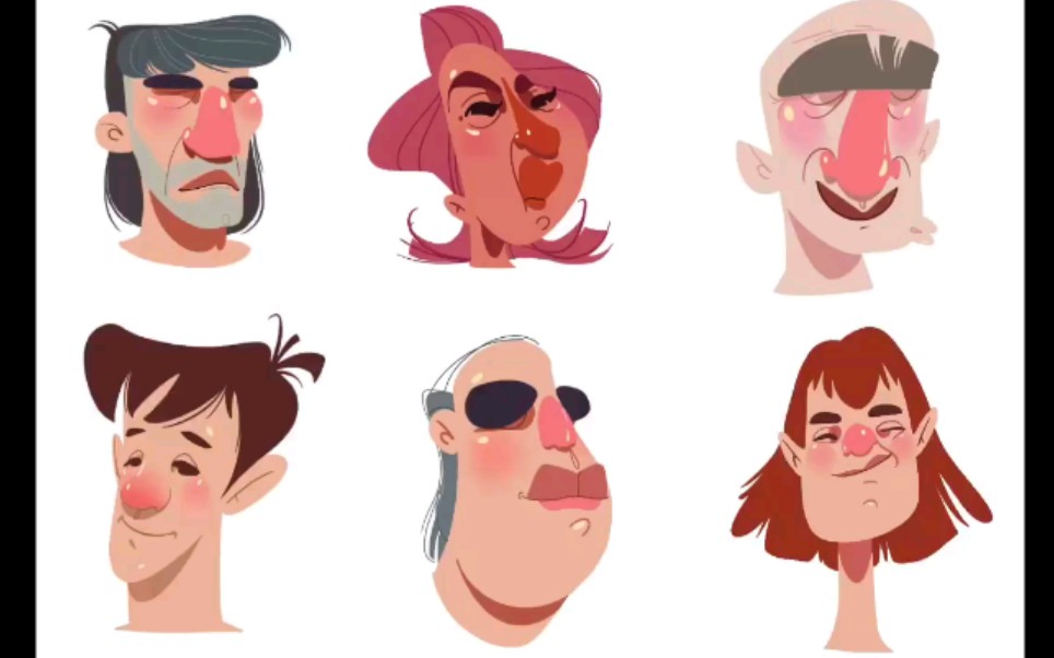 【procreat板绘】美式漫画风格夸张人物头像练习