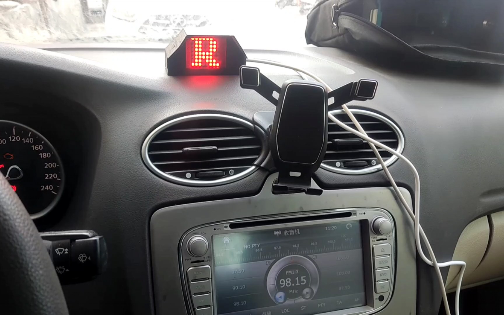 汽车档位显示器 安转测试 有些小问题98