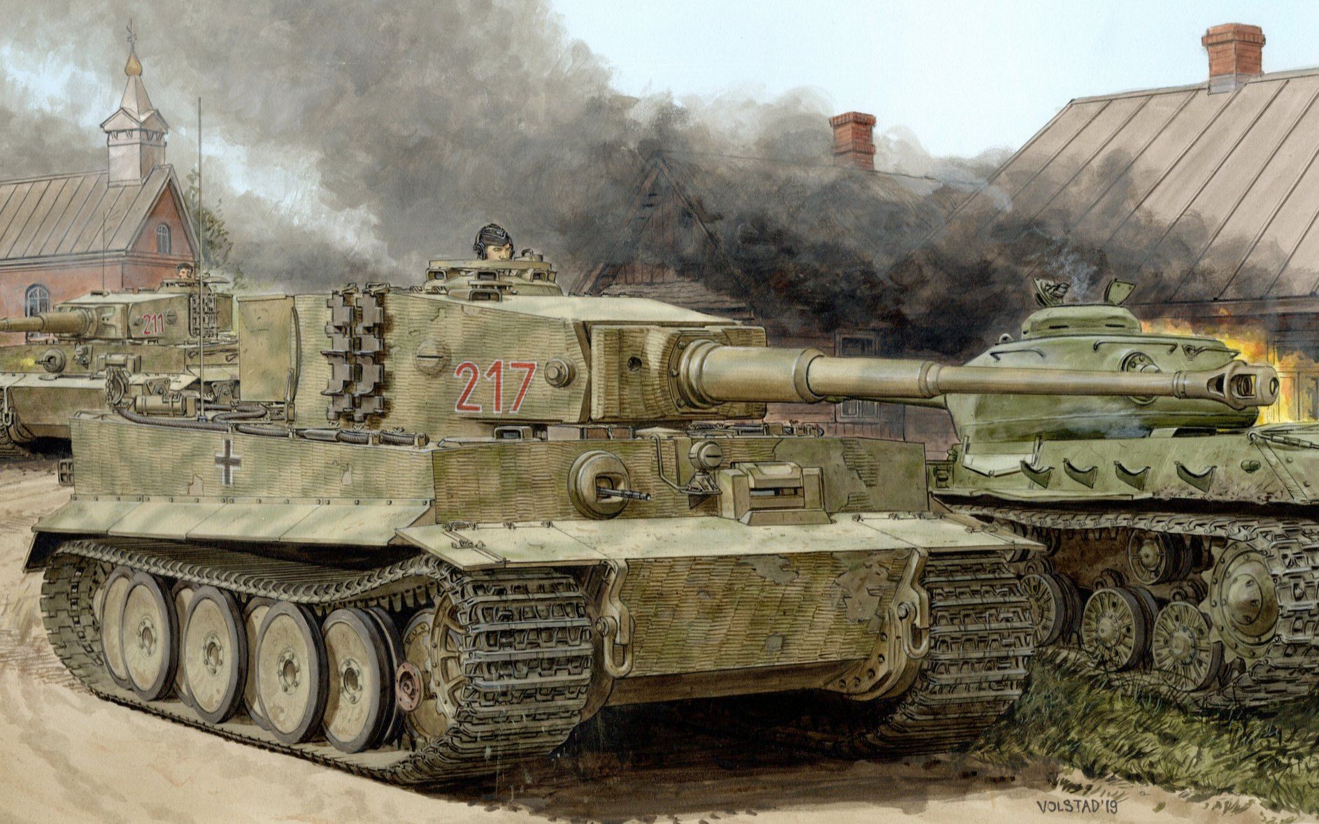 【模型涂装】威龙6888 虎式重型坦克中期型 奥托217号车