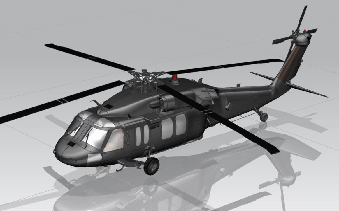 美丽国黑鹰直升机三维建模,最经典实用的飞机,这颜值很帅