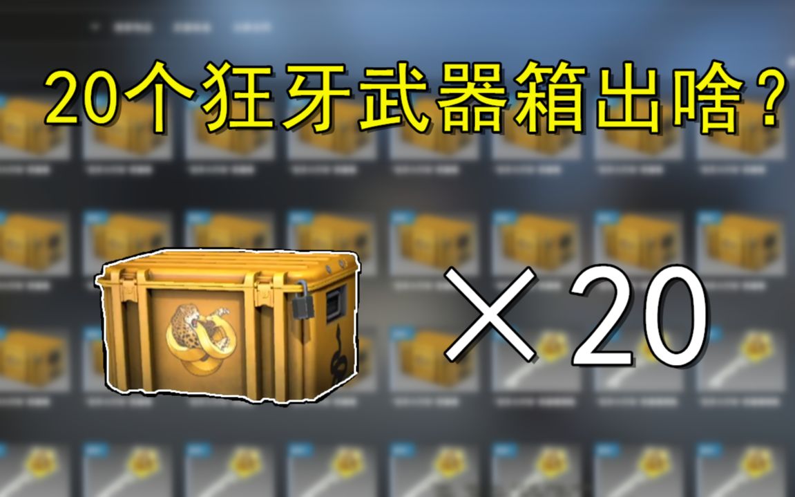 【csgo开箱】开20个狂牙武器箱出啥?