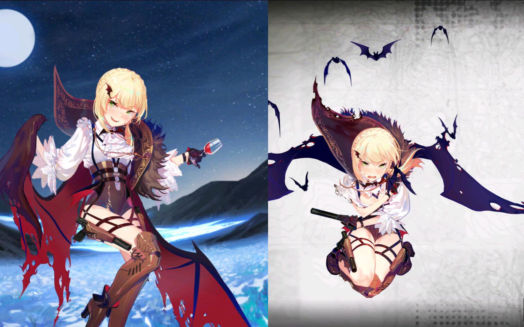 【少女前线】 (单抽出奇迹)维尔德mkii暗影之王皮肤展示(话说这个皮肤