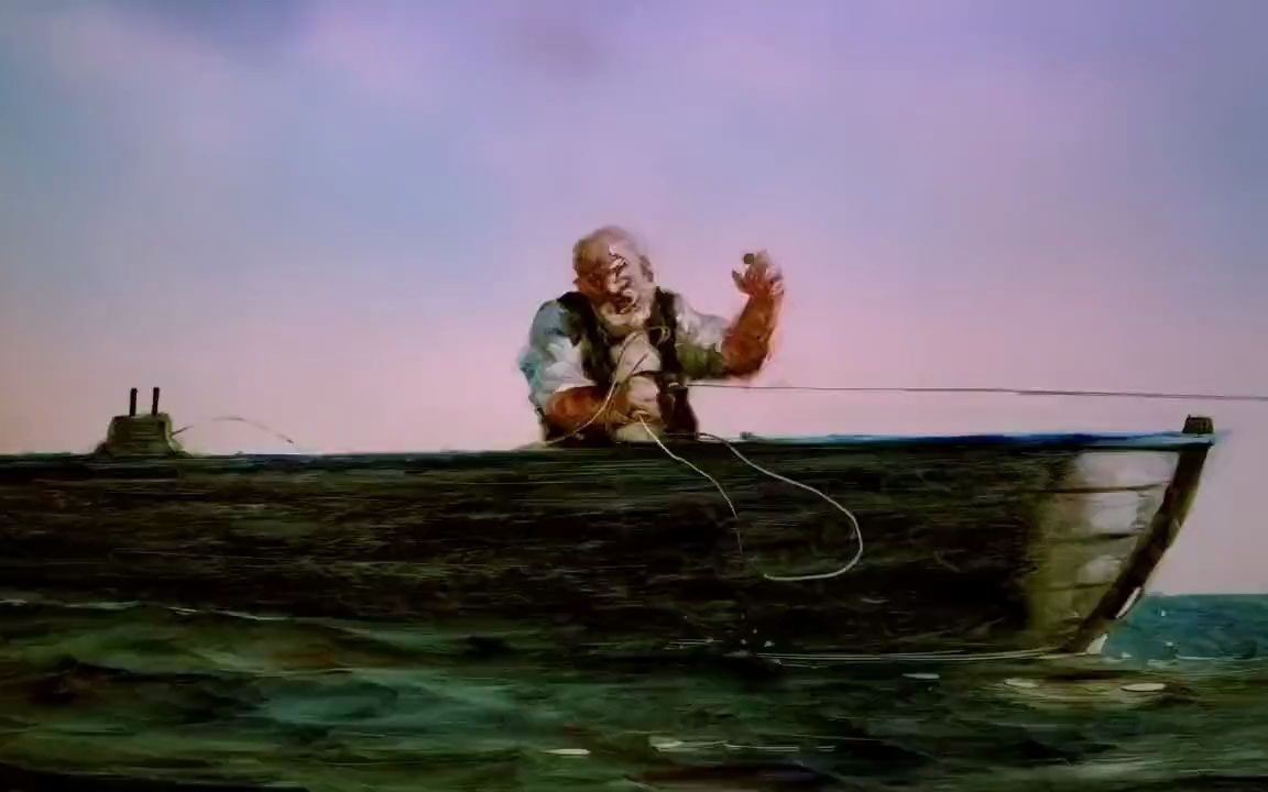  老人与海>在玻璃上用油画颜料绘制超过29000张