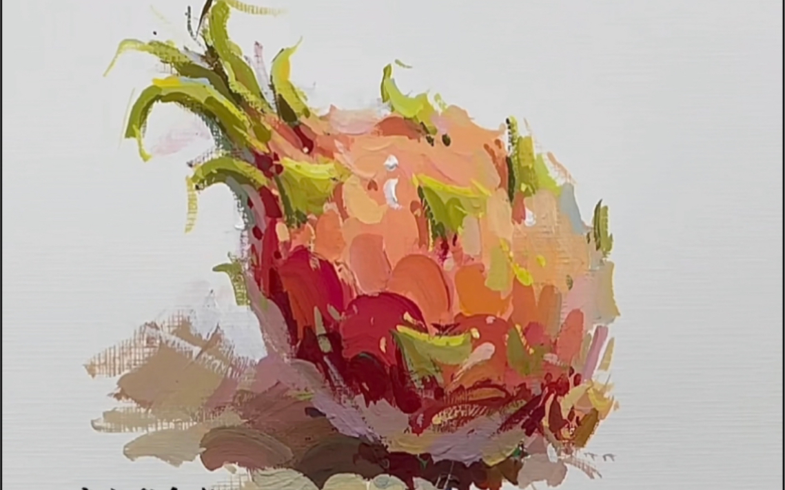 【水粉静物】火龙果的画法/高分必备