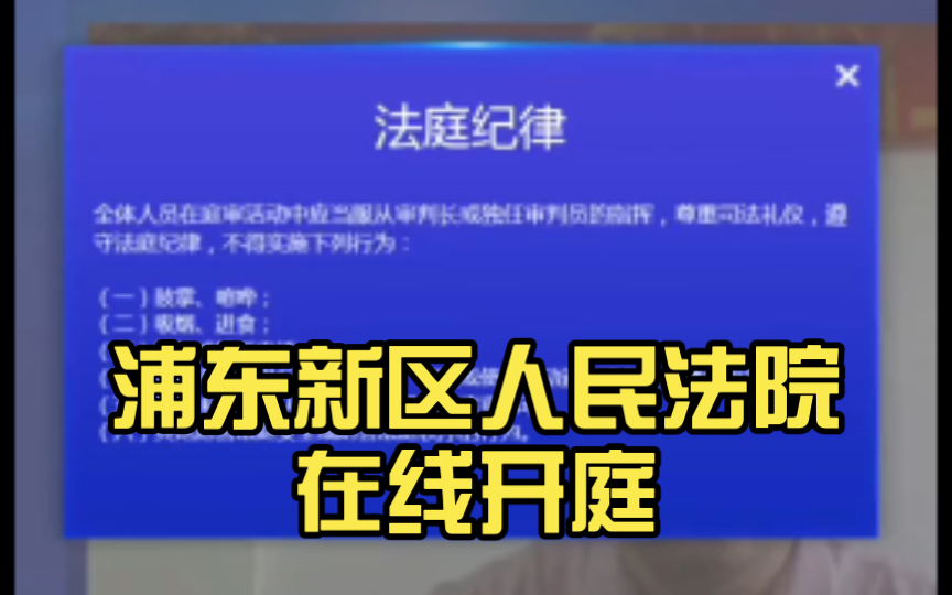 浦东新区人民法院在线开庭,机动车交通事故责任纠纷.哔哩哔哩bilibili