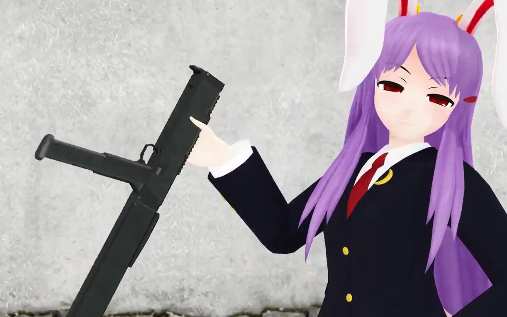 【东方武装化】铃仙在炫耀她的fmg9折叠冲锋枪_哔哩哔哩_bilibili