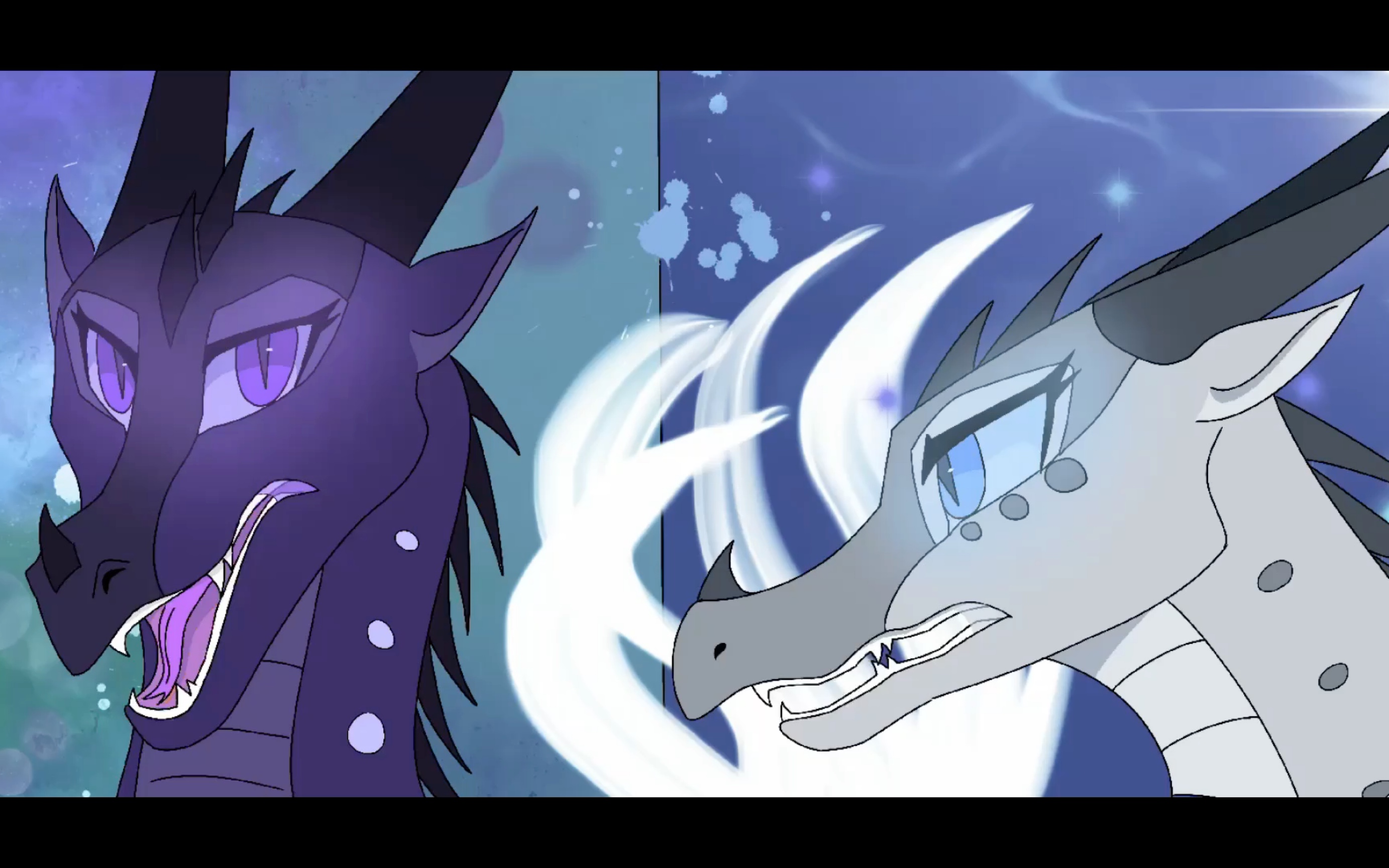 【火翼飞龙】自设姐姐九霄和妹妹月光莹!(夜翼族和冰翼族的混血哦!