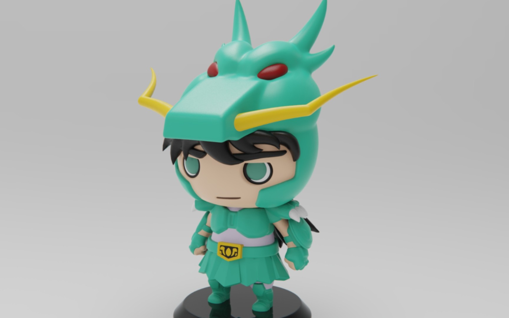 创想三维ender3 s1pro 圣斗士五小强之一 q版紫龙3d打印 前篇