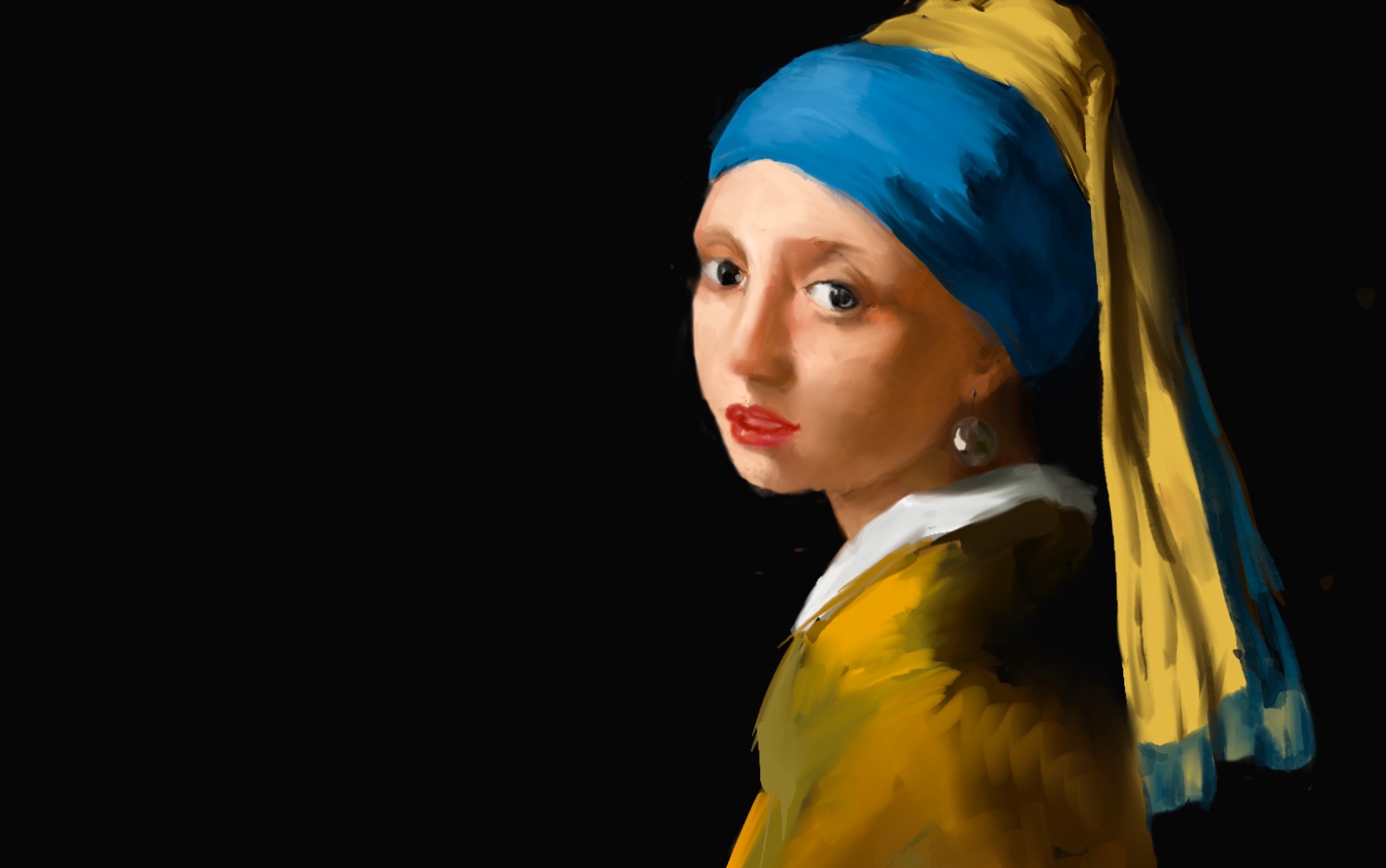 procreate戴珍珠耳环的少女不知道算不算厚涂