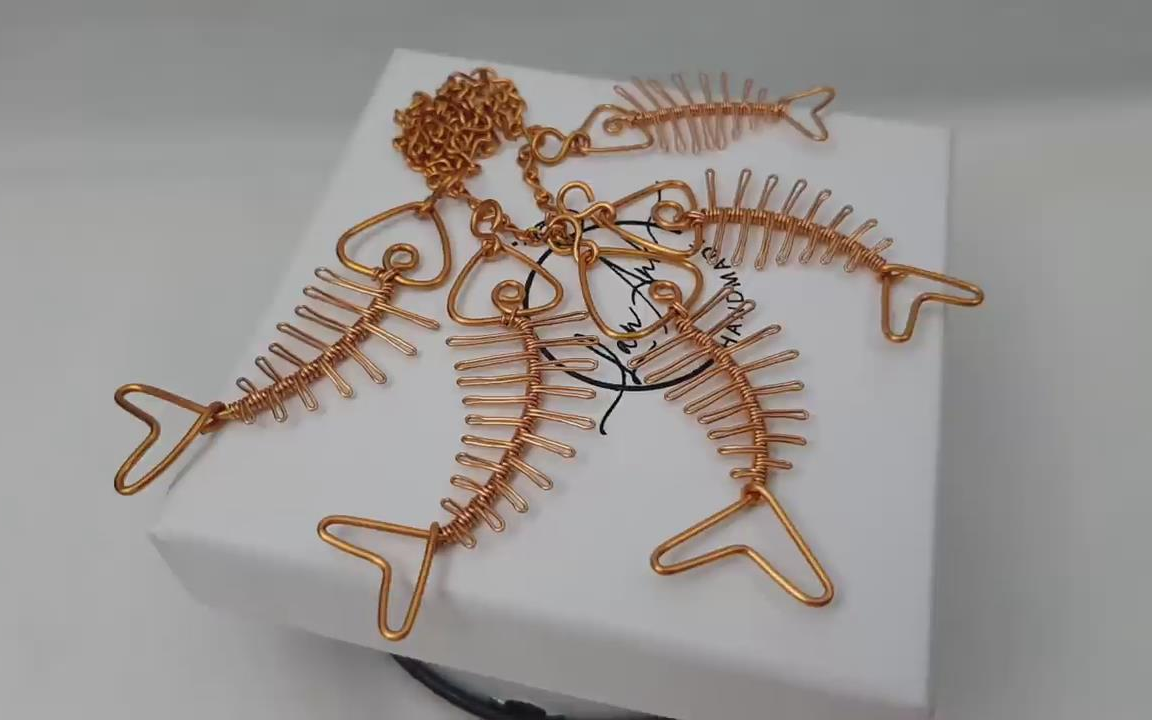 【静默的美好】鱼骨吊坠别用石头怎么做简单diy