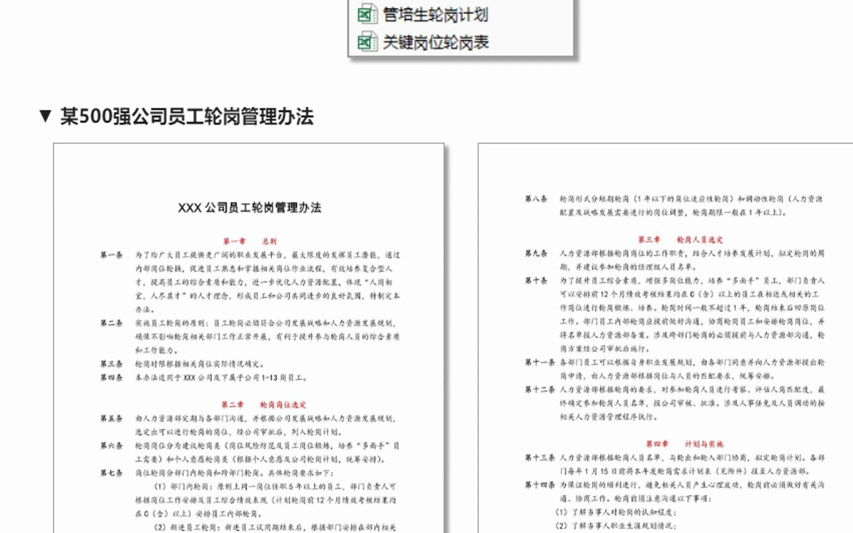 轮岗管理资料集(制度方案、计划安排)哔哩哔哩bilibili