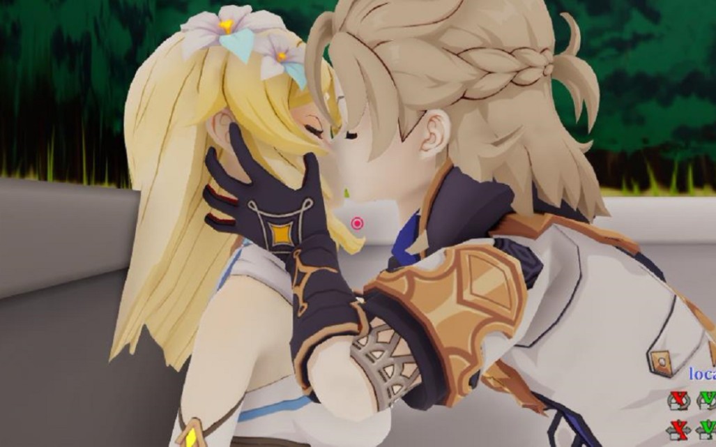 【原神mmd】荧叫阿贝多出来,是要做什么呢? 阿贝多 x 荧