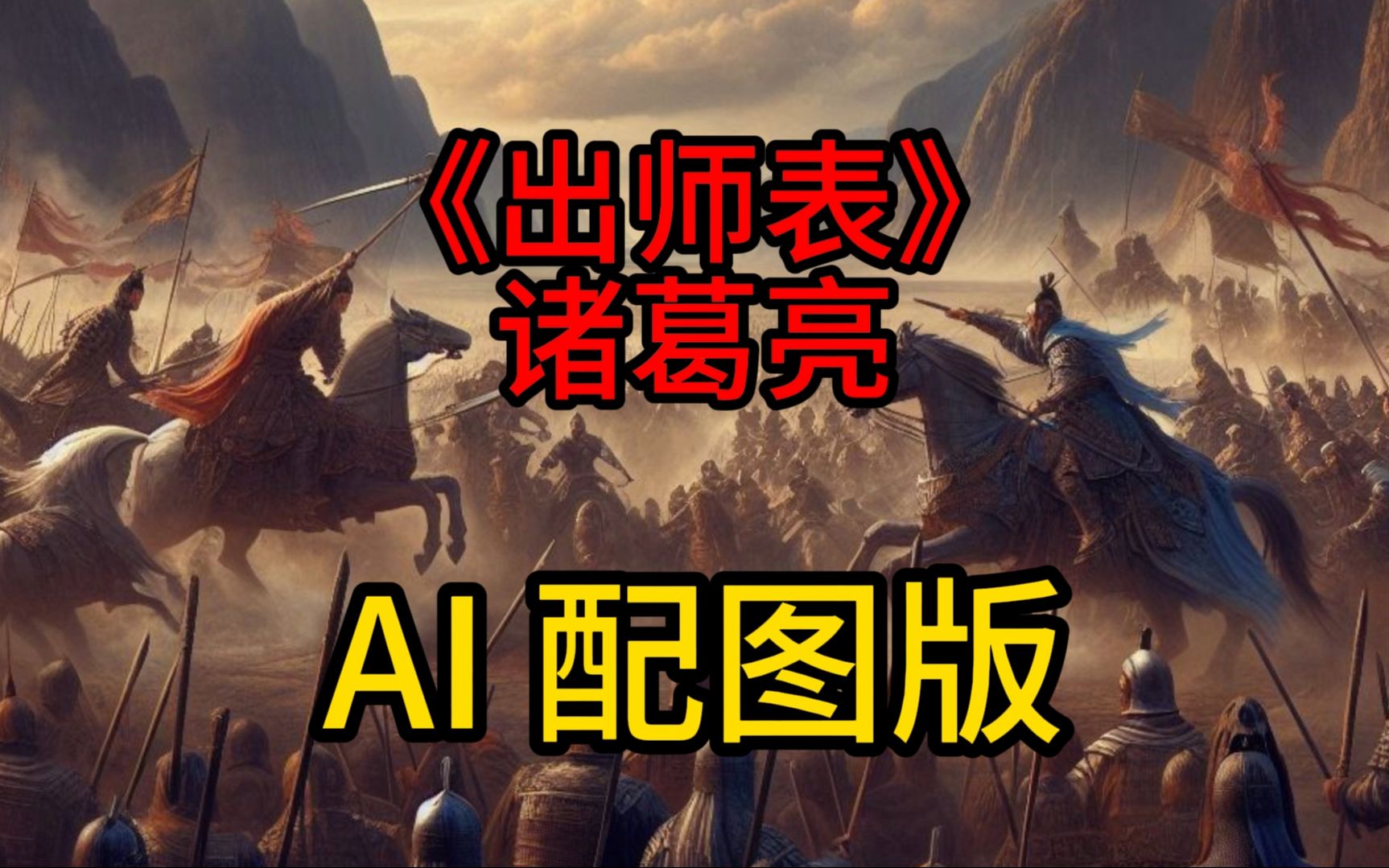 诸葛亮《出师表》AI 配图版 焦晃大师朗诵#配乐版#中学必背文章哔哩哔哩bilibili