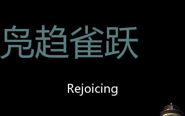 凫趋雀跃 Chinese Pronunciation Rejoicing哔哩哔哩bilibili