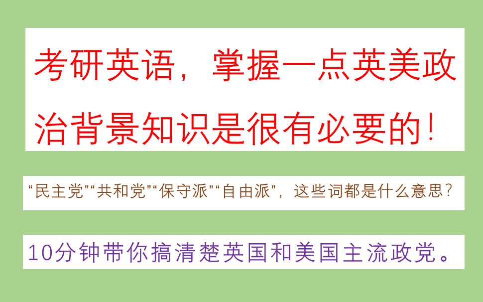 “民主党”“共和党”“自由派”“保守派”,这些词都是什么意思?他们都有什么样的政治主张?哔哩哔哩bilibili