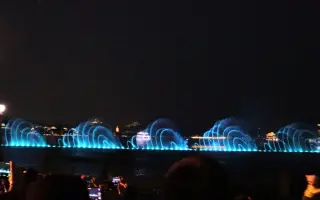 杭州西湖夜晚音乐喷泉~非专业拍摄