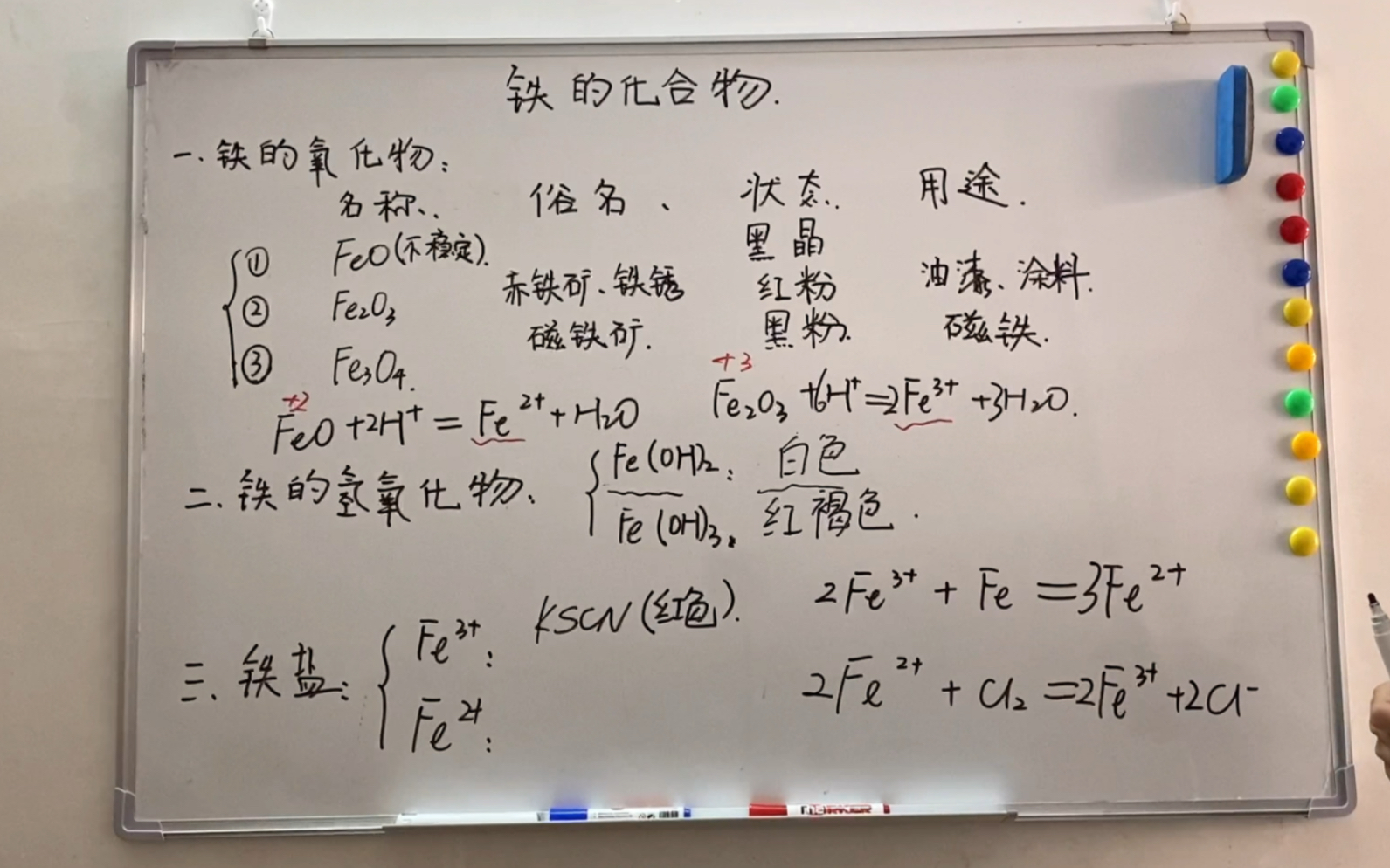 新人教版必修一第三章第一节第二课时 铁的化合物 试讲 (6769页)(出现笔误,FeO是黑色粉末,Fe3O4是黑色晶体)哔哩哔哩bilibili