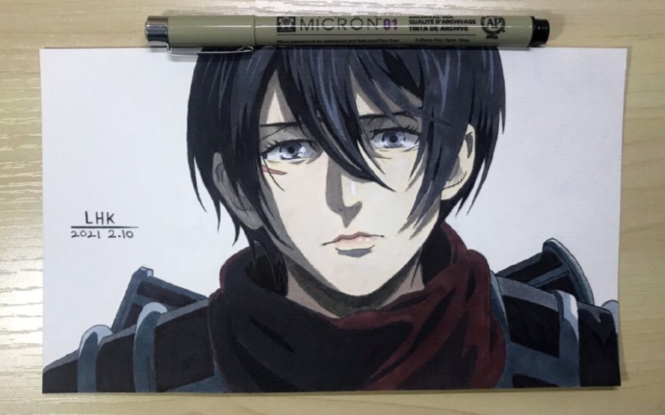 【进击的巨人】4小时手绘三笠 · 阿克曼