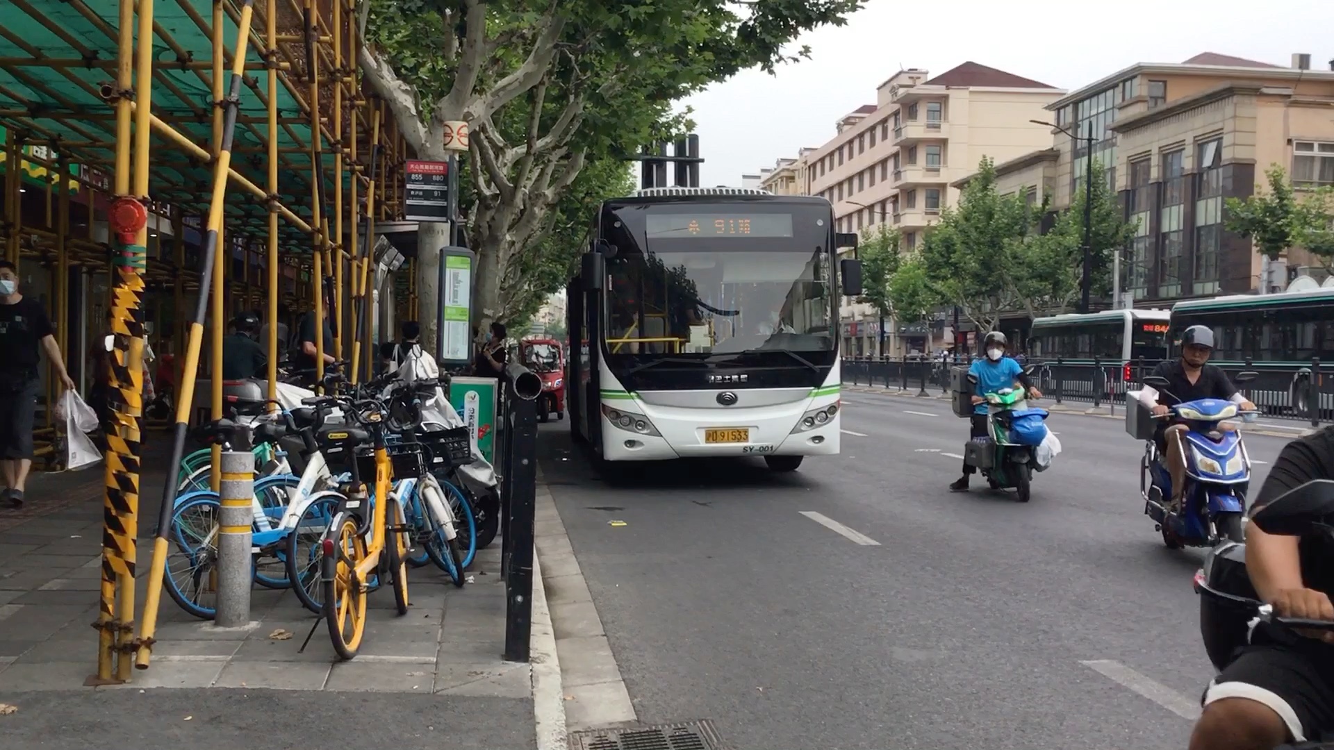 【sy报废纪念1】上海公交 巴士三公司 91路sy001出站.