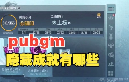 pubgm隐藏成就,这几个比较好完成