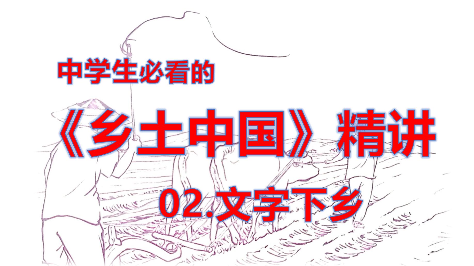 【文史通识】(中学生必看)《乡土中国》(费孝通)精讲:02.文字下乡