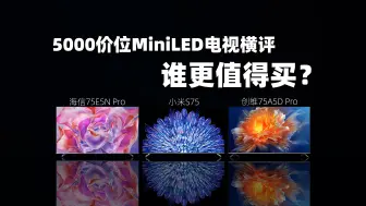 Tải video: 五千元入门级MiniLED电视，谁更值得买？海信75E5N Pro、小米s75、创维75A5D Pro横评。