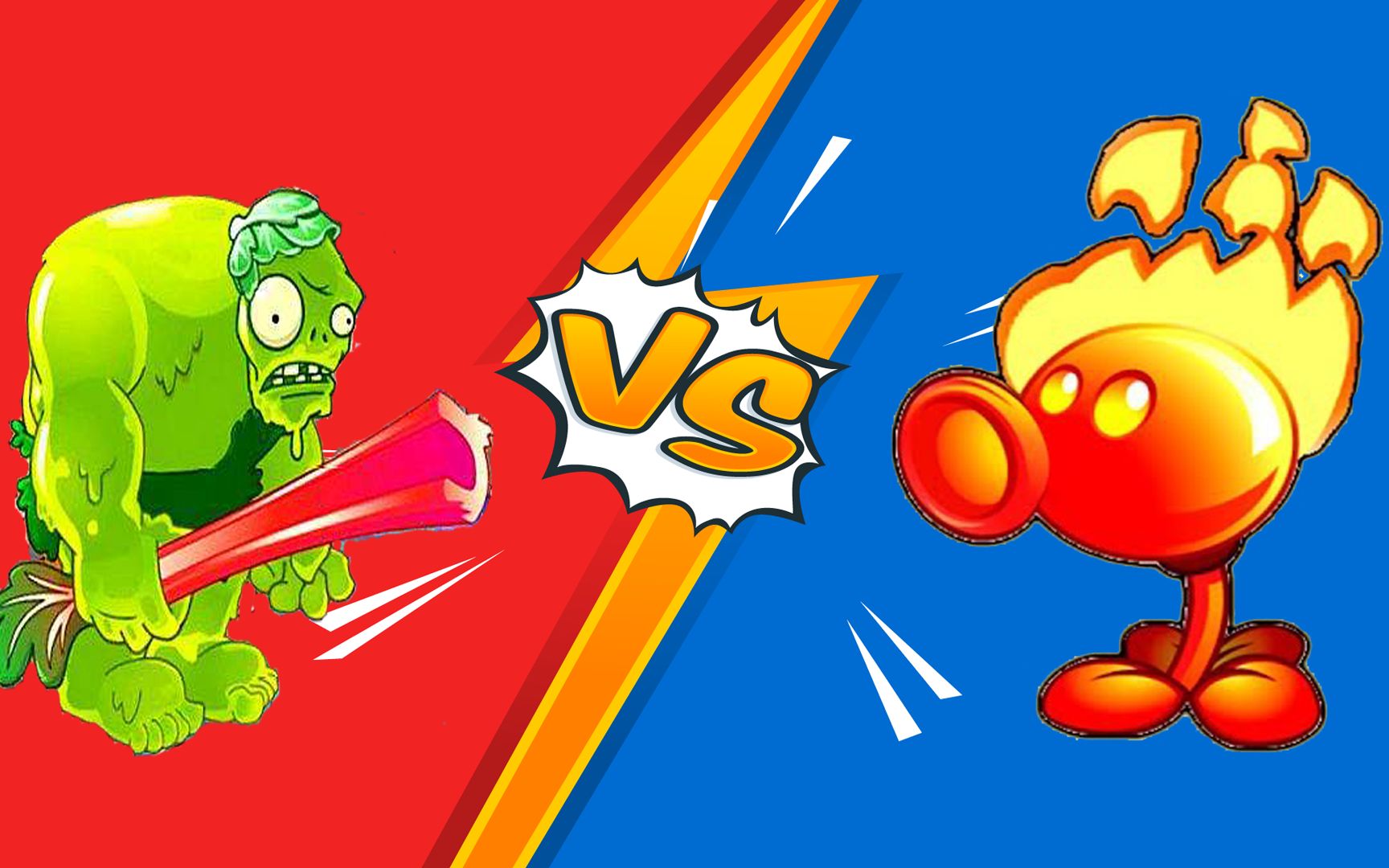 植物大战僵尸2:火焰豌豆vs僵尸豌豆,火焰豌豆:无敌也是一种寂寞