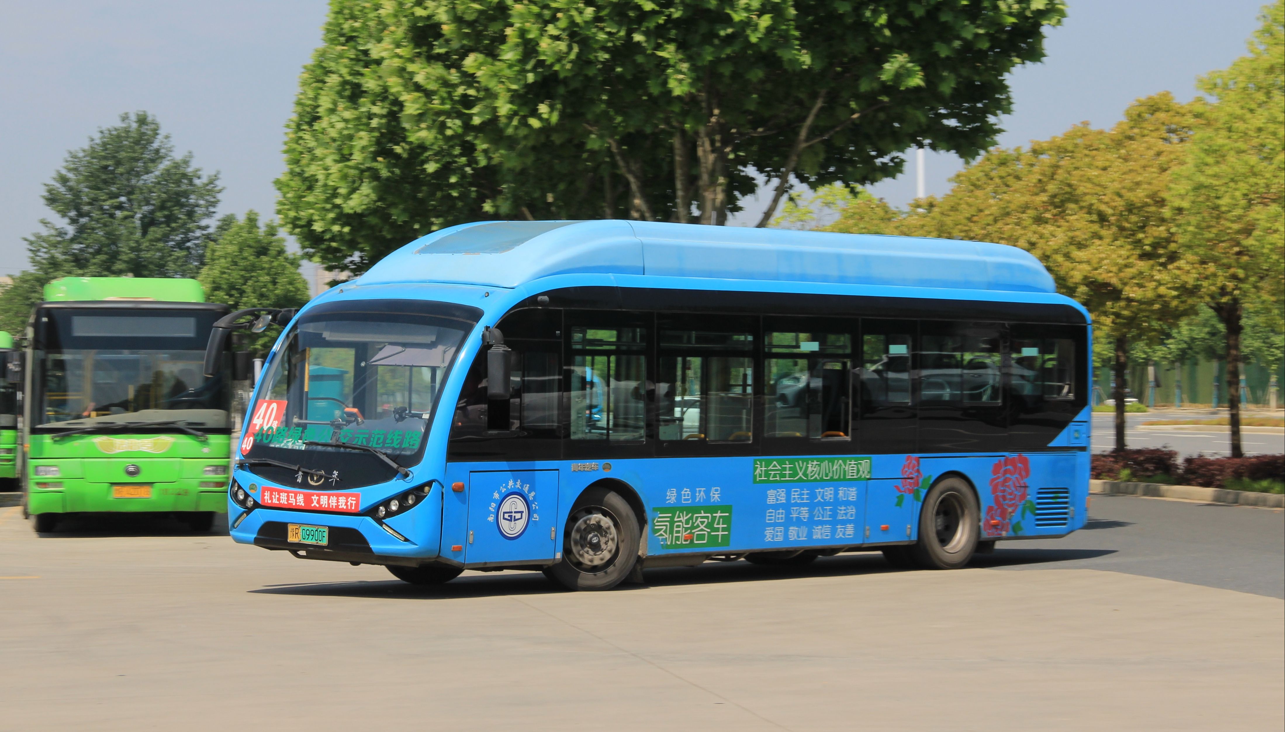 南阳公交25路金华青年jnp6103bfcev氢燃料电池客车(2019批次)运行实录