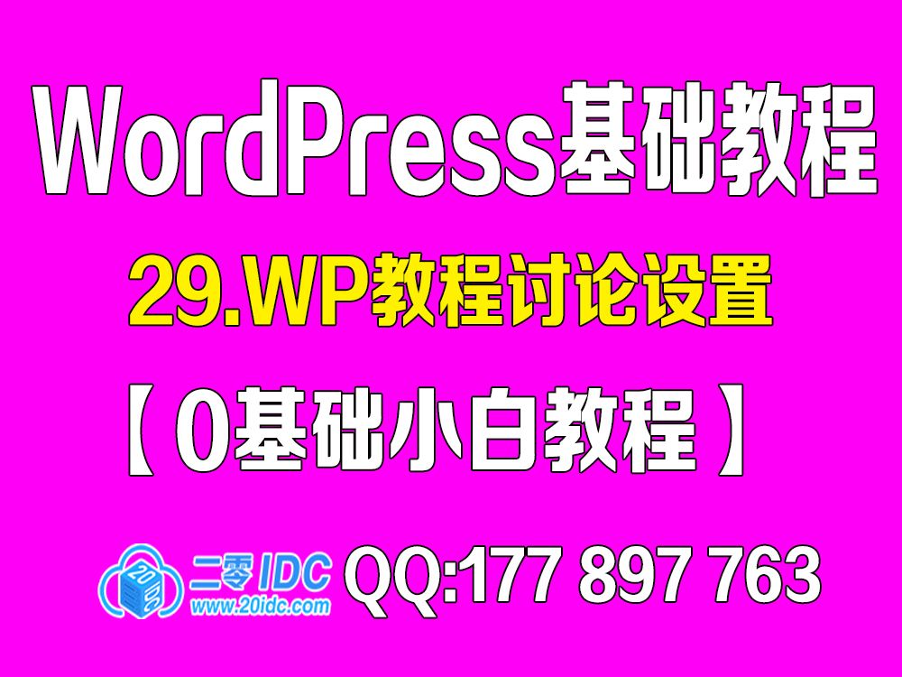 29.WordPress教程讨论设置【0基础教程】哔哩哔哩bilibili