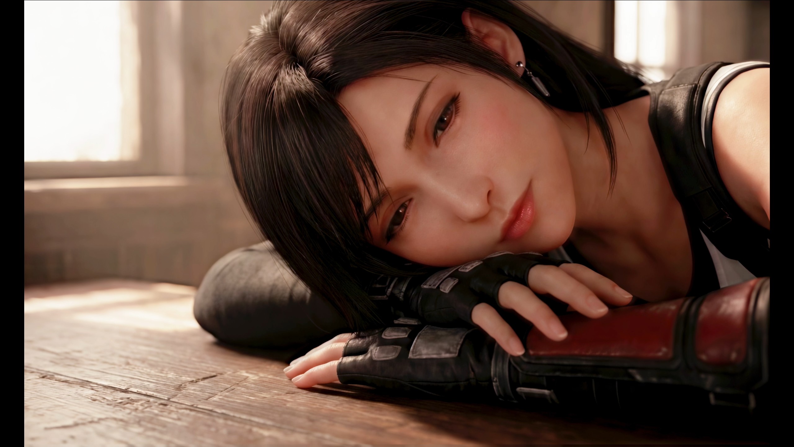 蒂法慵懒趴 电脑动态壁纸 4k 120hz wallpaper engine 最终幻想7