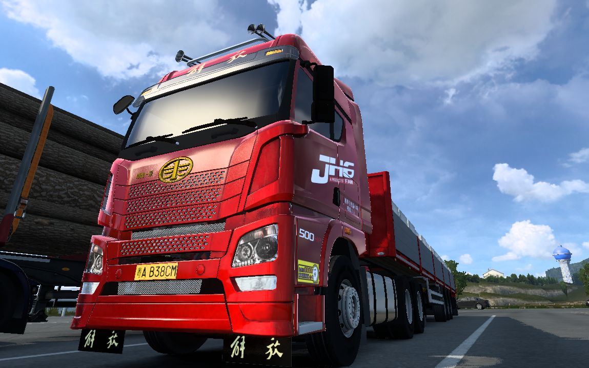 欧洲卡车模拟2,驾驶解放jh6-500hp行驶在广州绕城高速_单机游戏热门