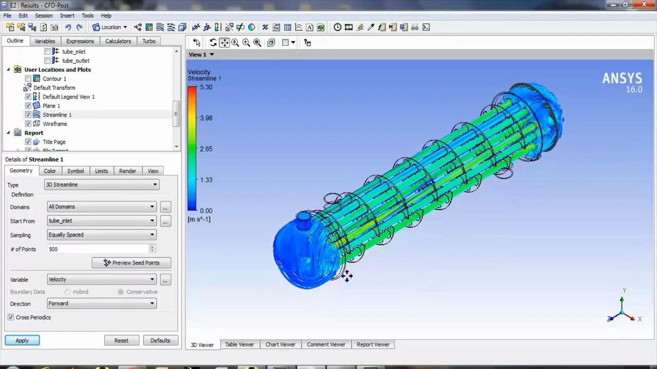 [图]CFD-POST热交换后处理分析