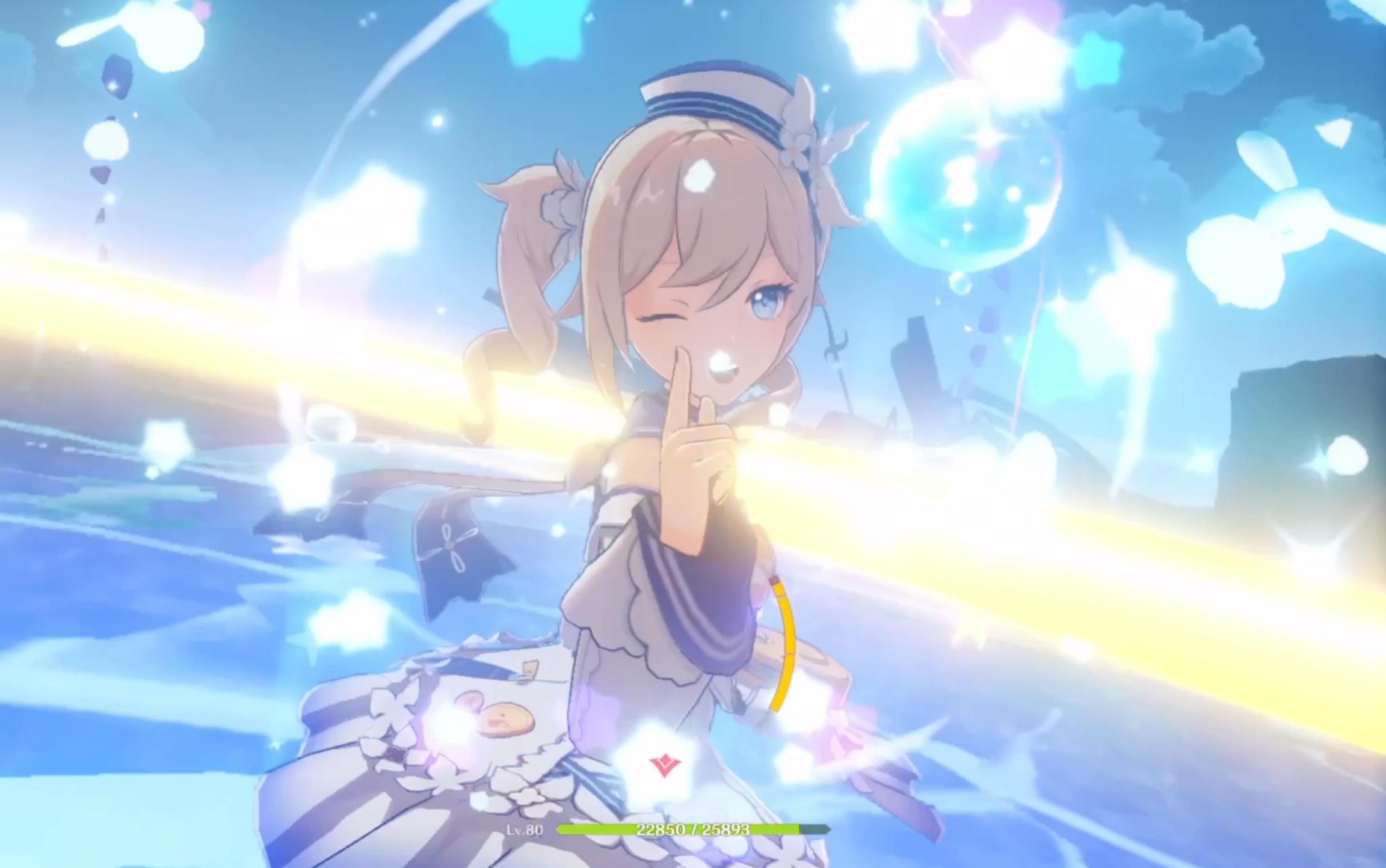 【原神】平民海染芭芭拉伤害测试,大世界秒伤1w ,芭芭拉厨的胜利!