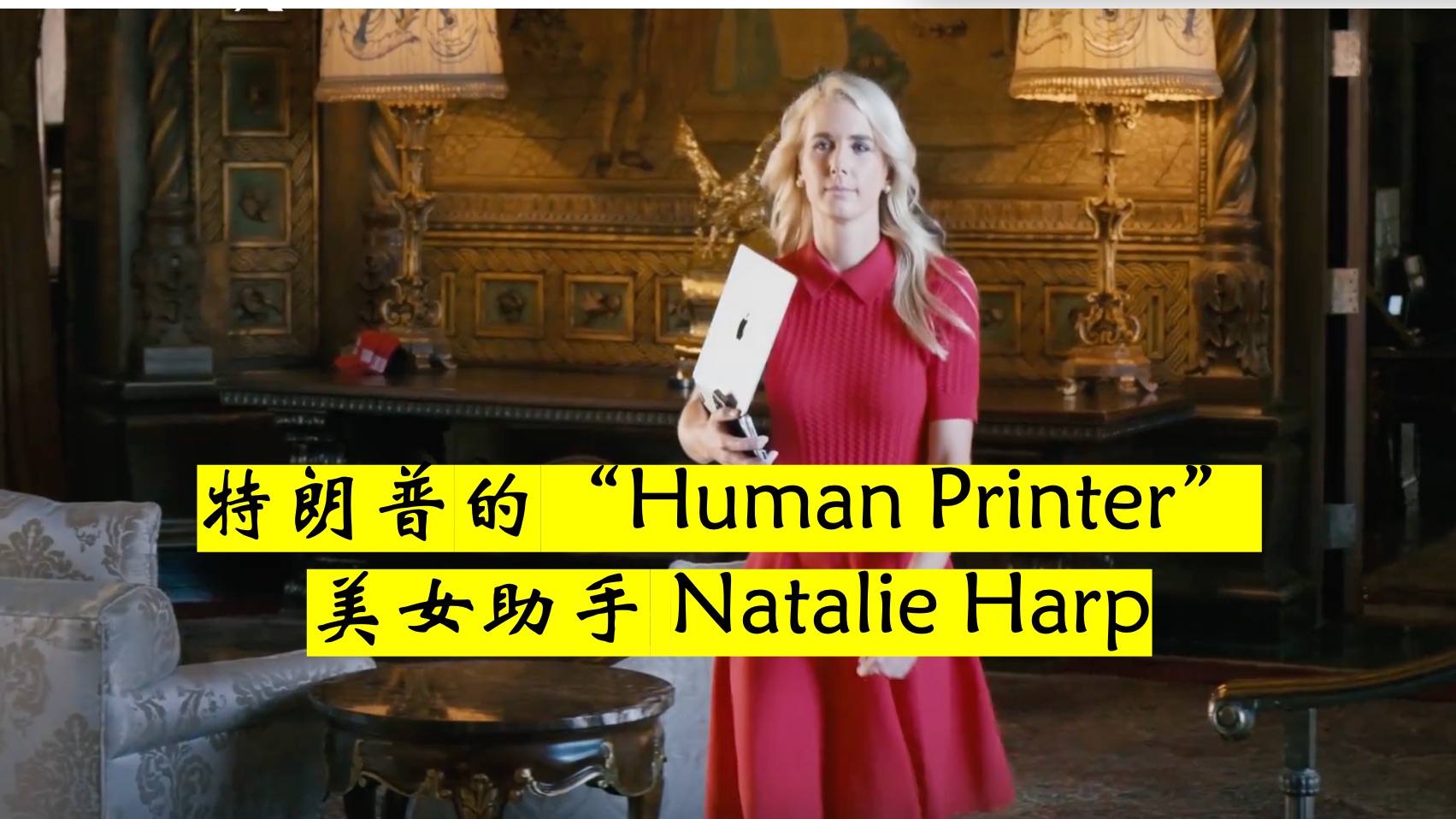 特朗普的“Human Printer”美女助手 娜塔莉 Natalie Harp哔哩哔哩bilibili