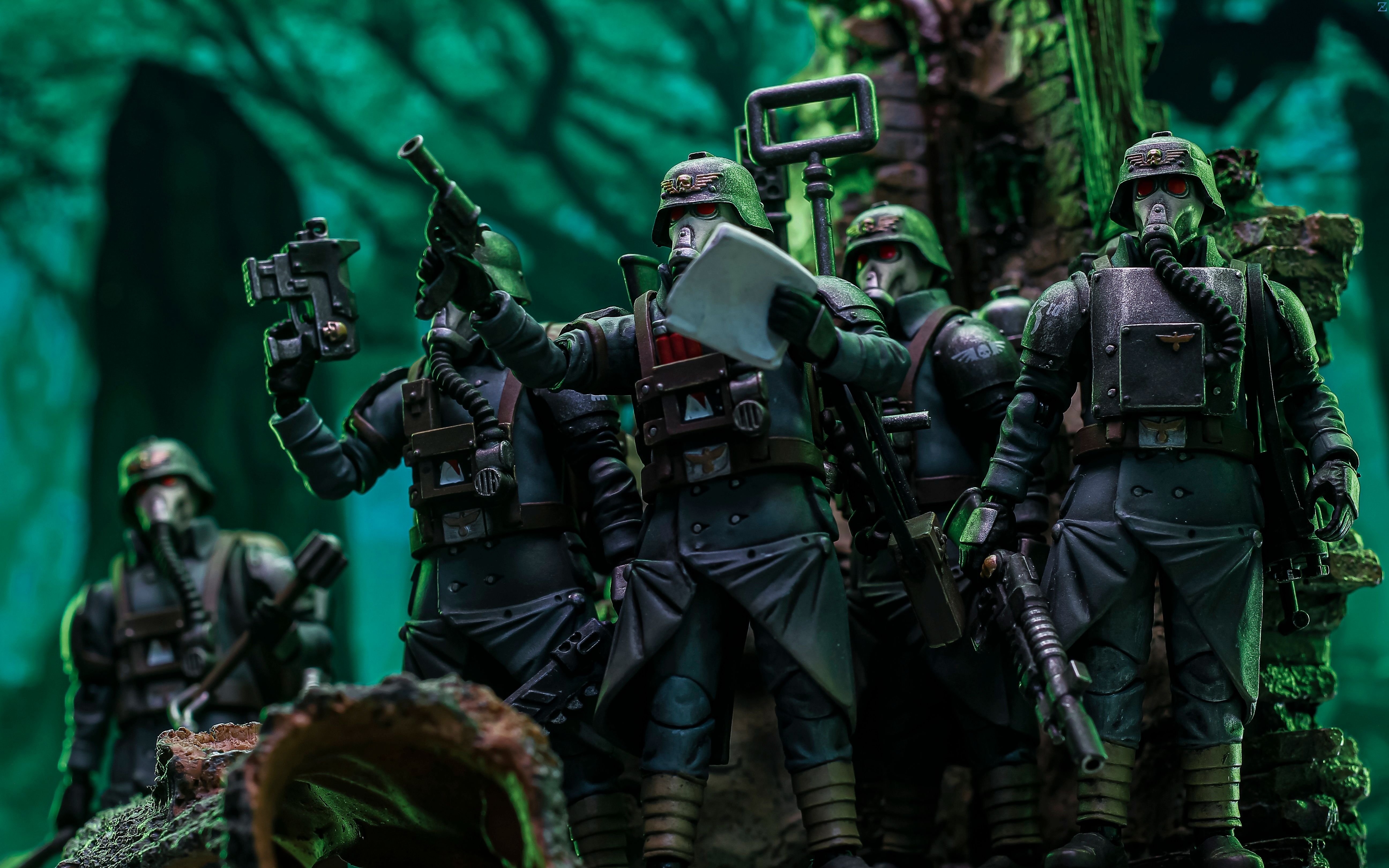 『拍这玩儿』克里格死亡军团 老兵小队 战锤40k 暗源 joytoy