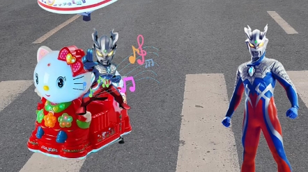 小奥特曼们都喜欢坐摇摇车