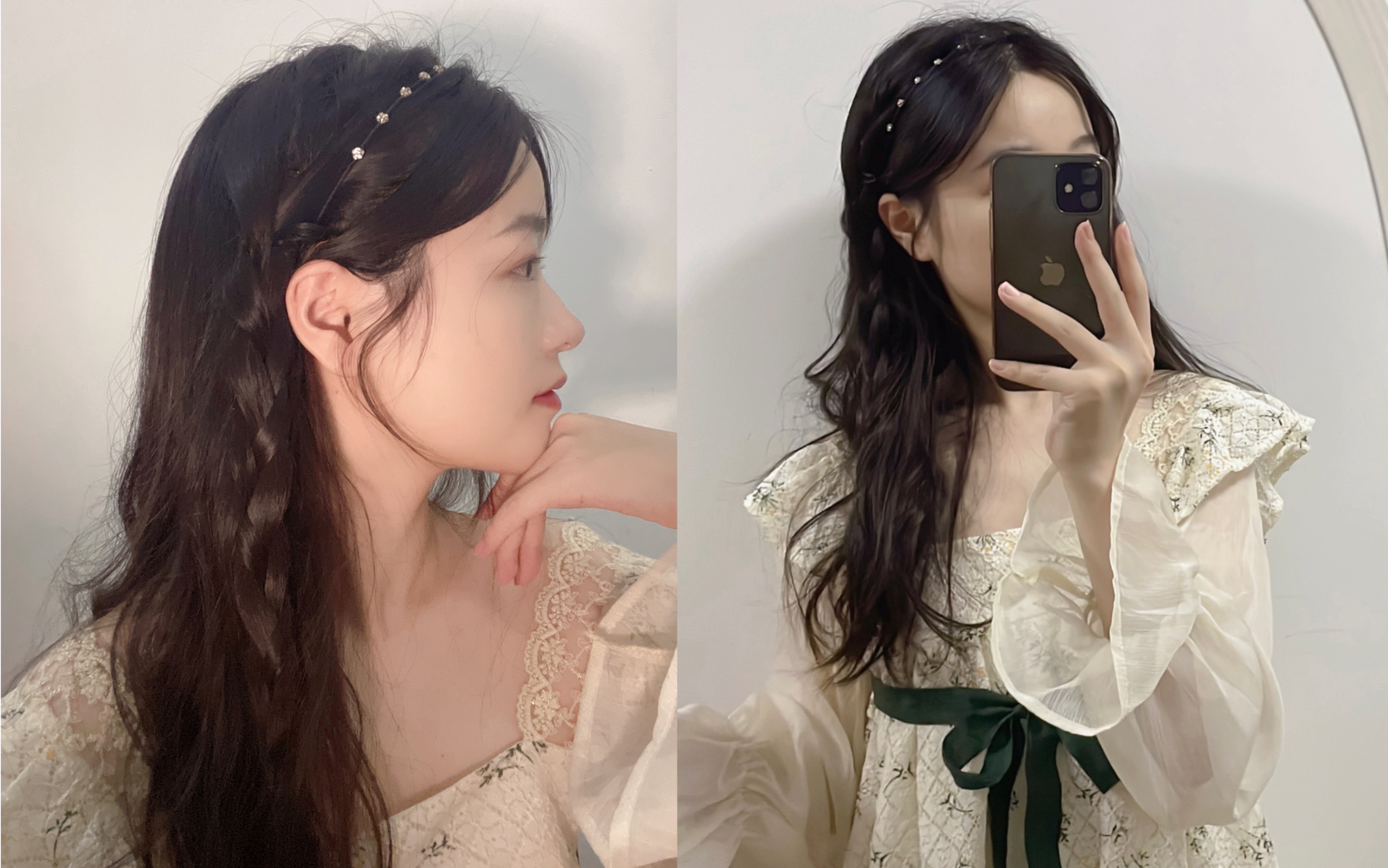 超仙的编发发型教程披发也要美美哒